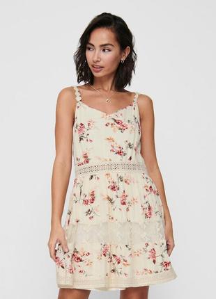 Платье  сарафан  рюши кружево бренд only