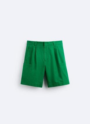 Шорти чоловічі зелені шорти карго zara new5 фото