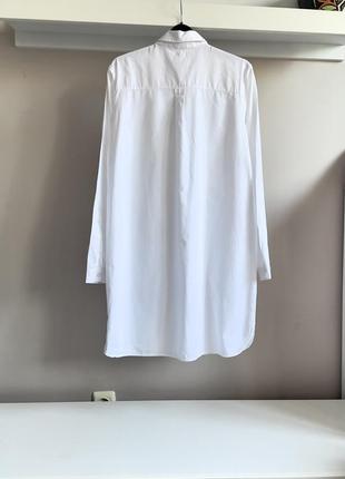 Длинная,белая хлопковая рубашка2 фото