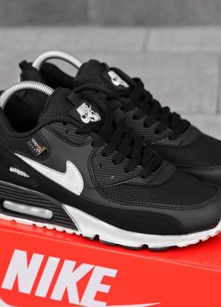 Мужские черно-белые спортивные кроссовки high nike air max