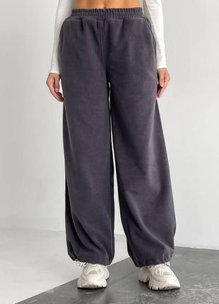 Женские широкие флисовые брюки, джоггеры, женккие ширинкие флисовые брюки, джоггеры, брюки