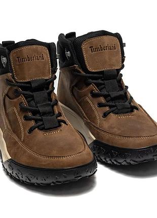 Мужские зимние кожаные кроссовки timm winter brown
