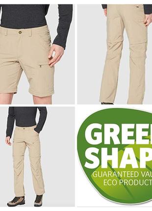 Vaude штани для походів farley zo pants iv бежевімузькі трекінгові модульні штани шорти