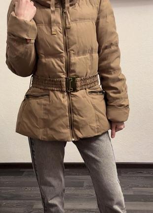 Zara зимовий пуховик з поясом
