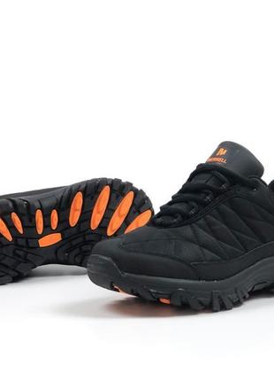 Зимние мужские кроссовки merrell winter black orange черного с оранжевым цветов термо