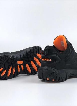 Зимние мужские кроссовки merrell winter black orange черного с оранжевым цветов термо
