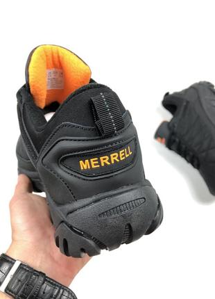 Зимние мужские кроссовки merrell winter black orange черного с оранжевым цветов термо