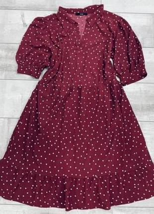Короткое платье в горошек 2