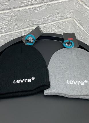 Шапка levi's оригинал новая с биркой серая черная