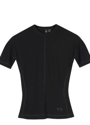 Y-3 приталена футболка чорна