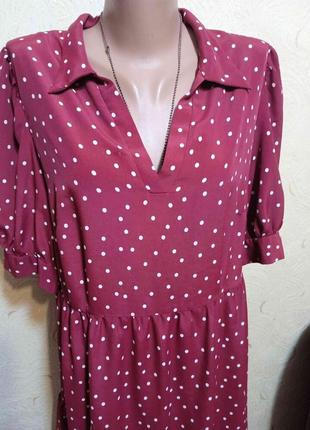 Коротке легке плаття в горошок 3