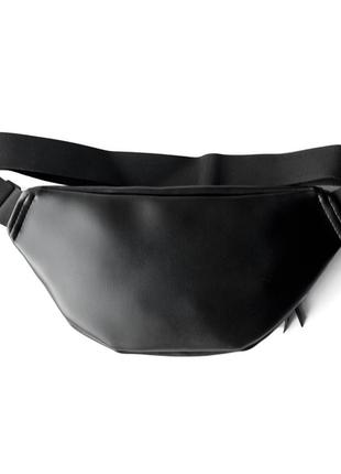 Мужская поясная сумка бананка из экокожи azolчерная