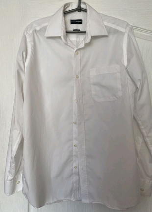 Біла чоловіча сорочка (non iron технологія )