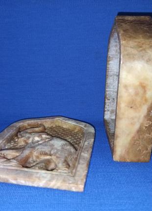 Каменная винтажная шкатулка индийская со слоном