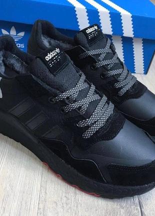Мужские зимние кроссовки adidas nite jogger. Мужское зимние кроссовки адидас.