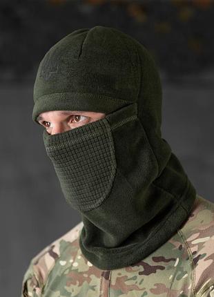Балаклава зимняя флисовая тактическая хаки олива сота! балаклава флісова зимова тактична хакі олива!