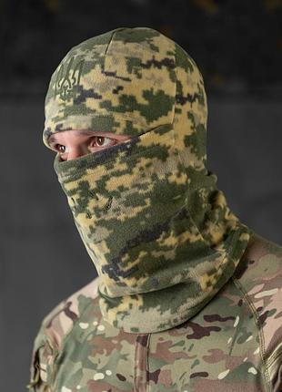 Балаклава зимняя флисовая тактическая пиксель герб! балаклава флісова зимова тактична піксель!