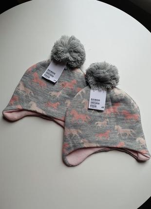 Шапка h&m на 1,5-4 р. (92-104см) на ог 50-51см (зимняя)