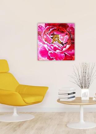Картина 50*50см півонія акрил,лак