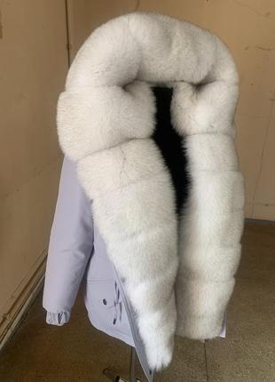 Парка з песцем преміум наповнення + хутро в каптурі,42-60 р.р.