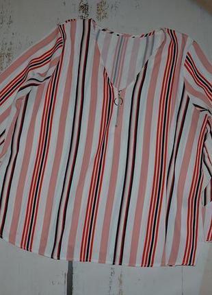 Стильна блуза в смужку matalan 18 розмір