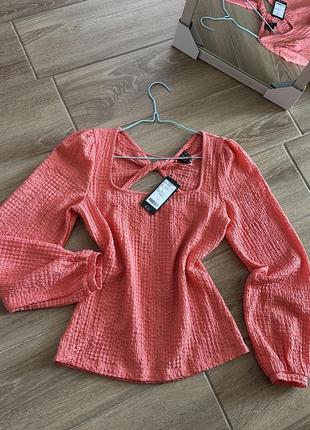 Коралловая блуза vero moda