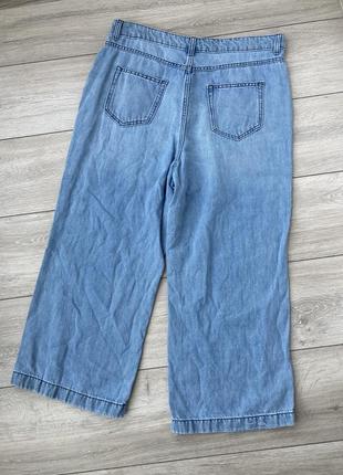 Широкие джинсовые женские капри6 фото