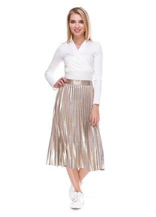 Шикарная юбка плиссе, искусственная замша с блестящим напылением, zara