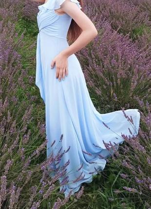 Нереально красивое голубое платье распродаж7 фото