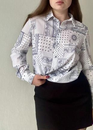 Біла сорочка у турецькому стилі/ біла сорочка із турецькими візерунками/ сорочка / рубашка / біла4 фото