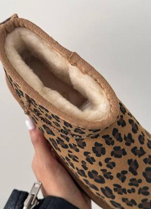 Угги ugg кольору ultra mini platform ginger leopard suede8 фото
