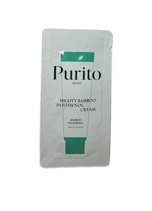 Восстанавливающий крем с пантенолом и бамбуком purito seoul mighty bamboo panthenol cream 1 мл