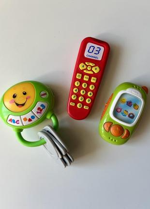 Набор музыкальных игрушек: музыкальные ключи, музыкальный пульт и телефон