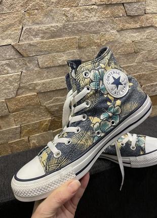Круті кеди з гавайським принтом converse 169795C all star оригінал