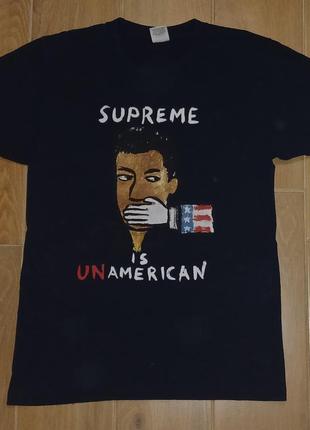 Supreme unamerican футболка мужская