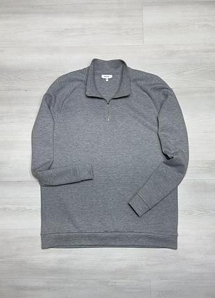 Reiss брендовый мужской серый свитшот реглан на замке оригинал