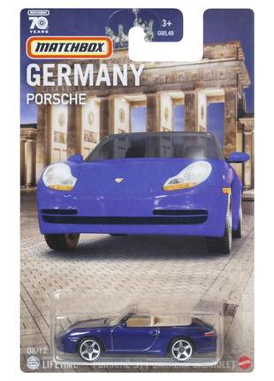Автомодель matchbox шедеври автопрому німеччини porsche 911 carrera cabriolet (gwl49/hpc63)