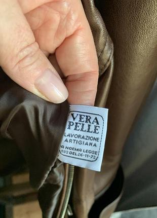 Жіноча шкіряна куртка- парка vera pelle4 фото