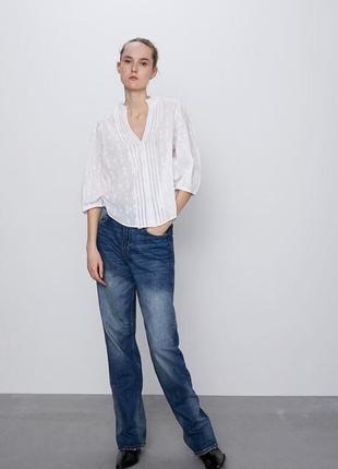 Zara блузка с вышивкой4 фото