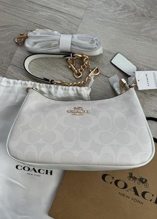 Coach teri signaturi canvas женская сумочка