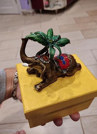 Статуетка скринька слон, сваровскі