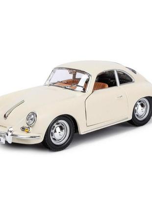 Автомодель bburago porsche 356b 1961 слонова кістка 1:24 (18-22079 ivory)