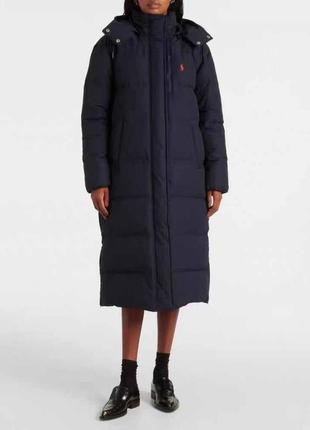 Пуховик polo ralph lauren довгий синій