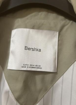 Оливковий тренч bershka7 фото