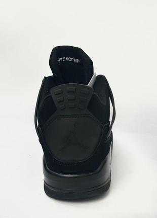 Кроссовки nike air jordan 4 retro (black mat)6 фото