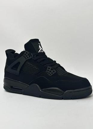 Кроссовки nike air jordan 4 retro (black mat)3 фото