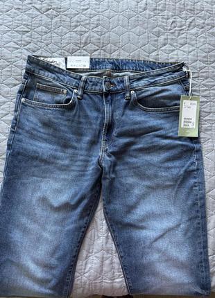 H&amp;m джинсы мужские прямые straight regular fit 36/32