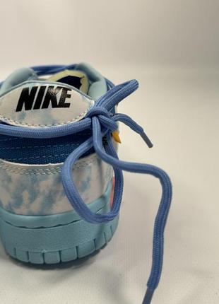 Кроссовки nike sb foot x off white blue4 фото