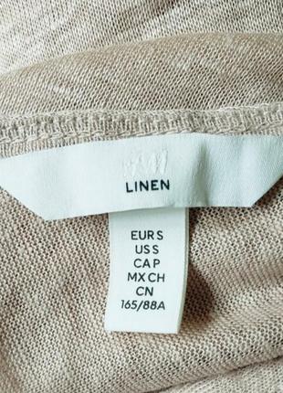 Льняной 100 % лен  топ блуза h&m linen brand4 фото