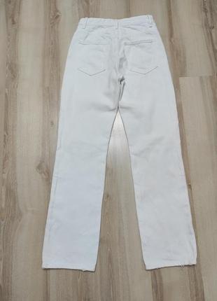 Высокие плотные джинсы палаццо, прямые плотные джинсы zara размер xs-s4 фото